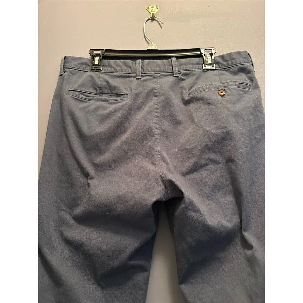 J.Crew Chino Pants Men's W36 L30 Blue Straight Leg Stretch Casual Workwear - Picture 6 of 8